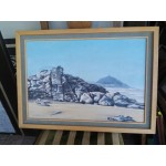 Средна картина масло на платно Испания, отлична рамка - 3743 - KA37